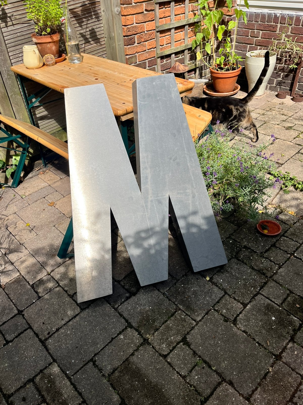 Grote letter M-Z-T en S/ vintage reclameletters, Ophalen, Zo goed als nieuw