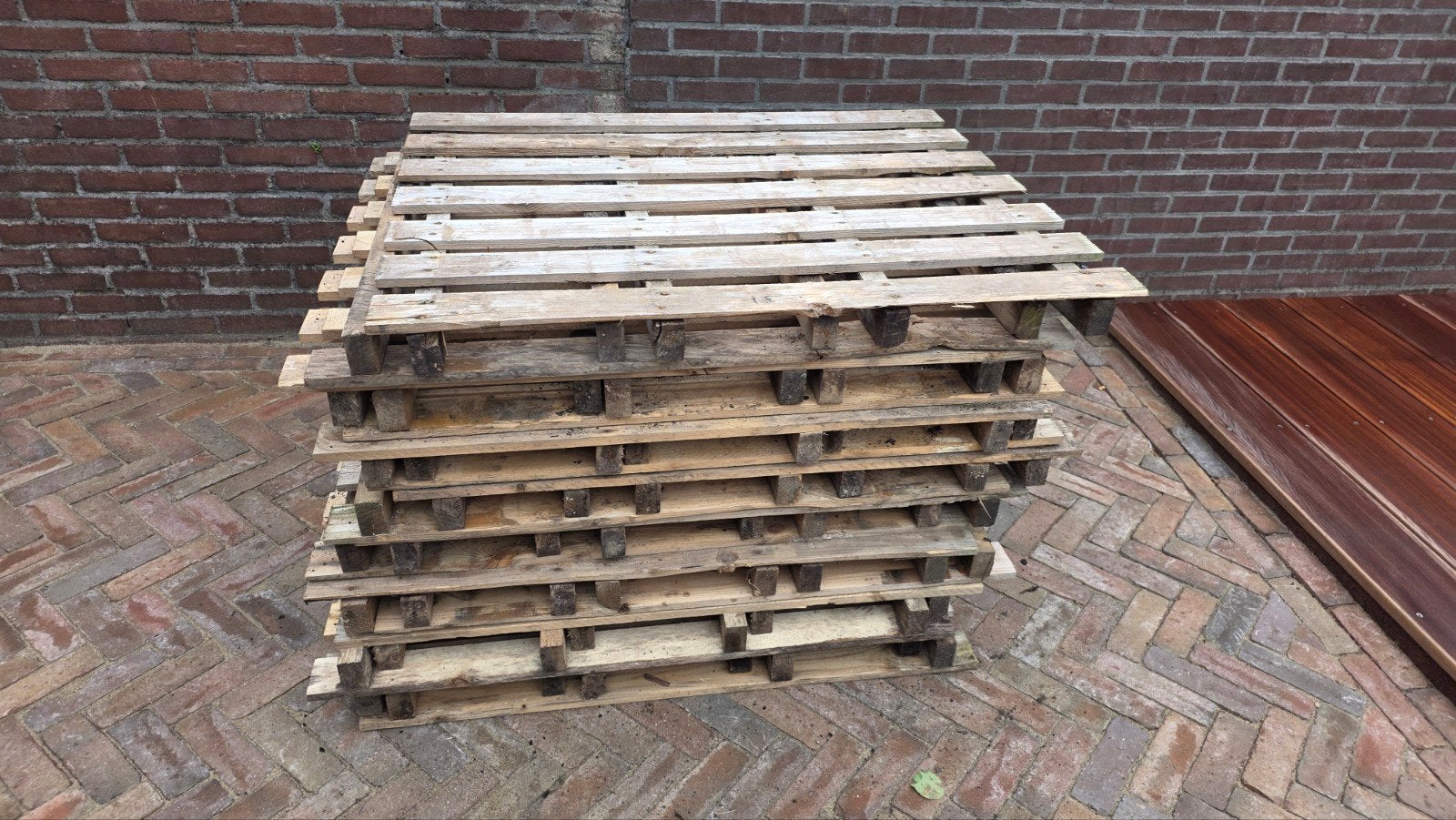 16x pallets (lage kwaliteit) 100 x 80 cm, Doe-het-zelf en Verbouw, Hout en Planken, Ophalen, Gebruikt, Pallet, Minder dan 200 cm
