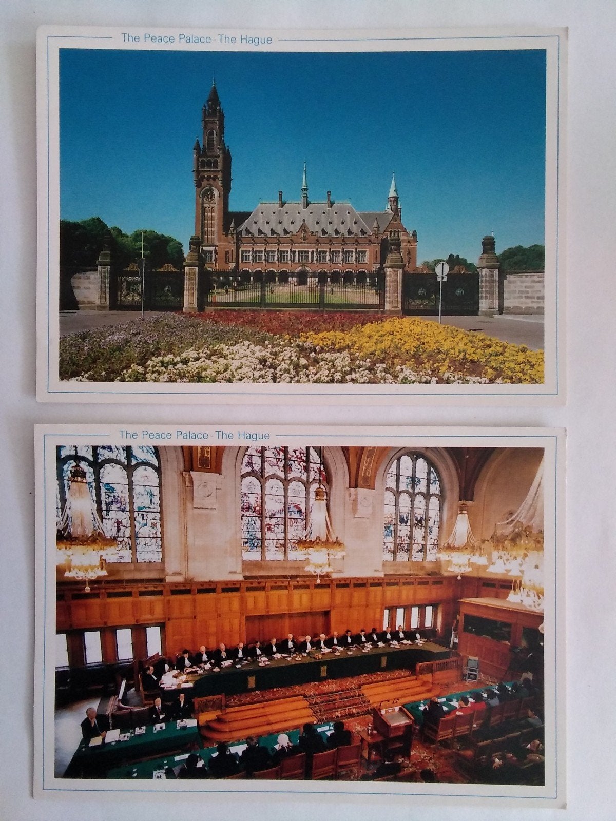 2 Ansichtkaarten Vredespaleis Den Haag, Verzenden, Zuid-Holland