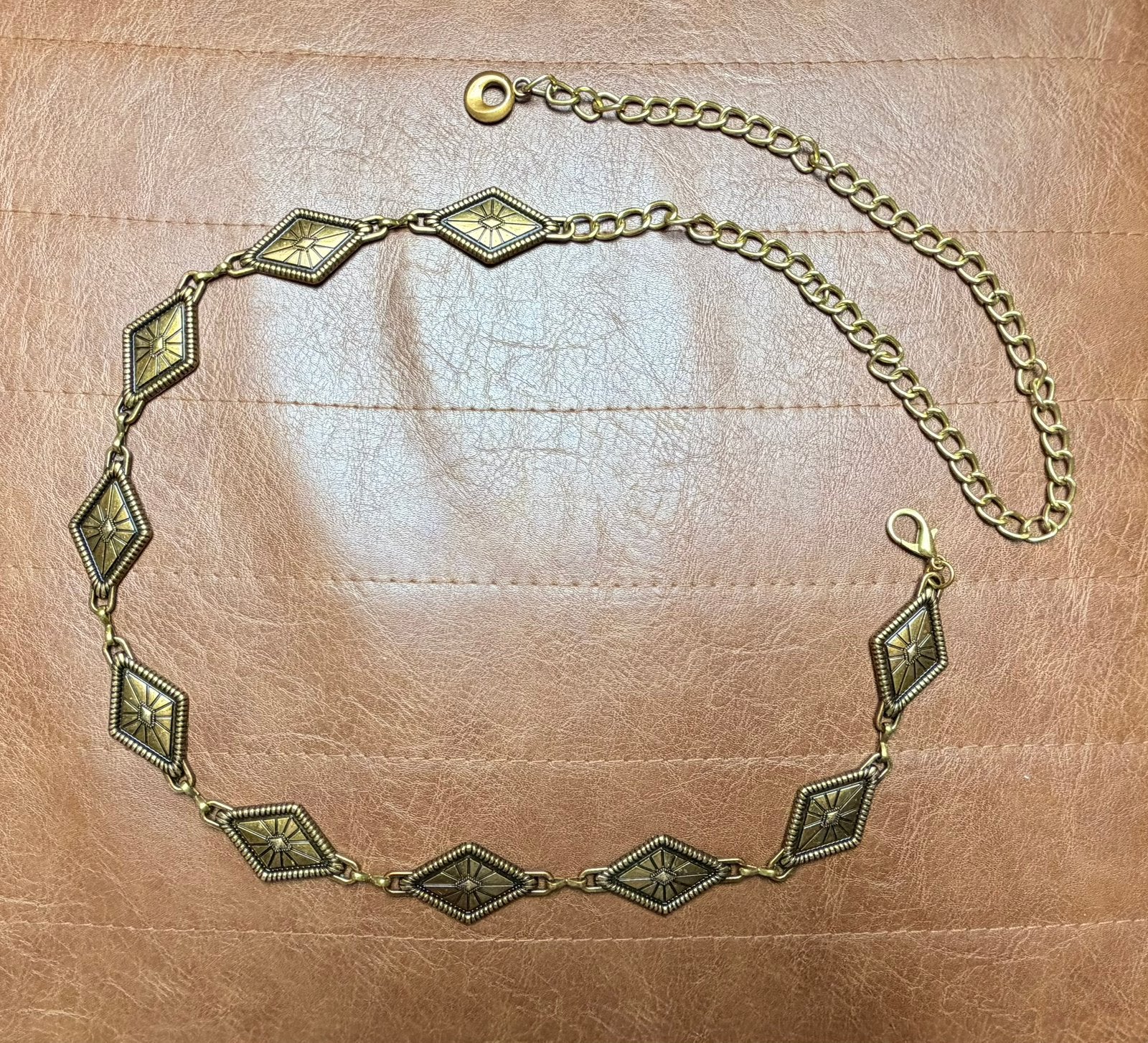 Riem goudkleurig, Ophalen of Verzenden, Zo goed als nieuw, Overige kleuren, 100 cm of meer