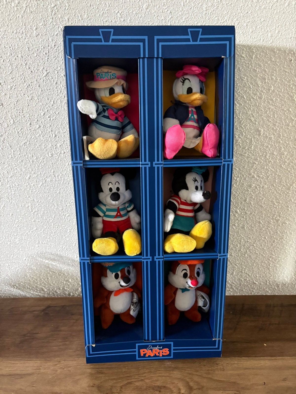 Disneyland paris knuffeltjes set., Ophalen of Verzenden, Mickey Mouse, Zo goed als nieuw, Beeldje of Figuurtje