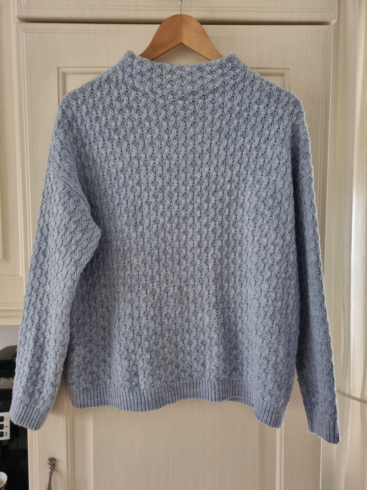 Nieuwstaat blauw grijze mango trui maat s, Mango, Blauw, Ophalen of Verzenden, Zo goed als nieuw