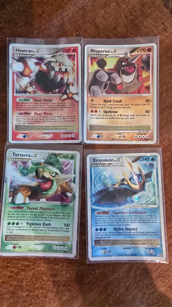 4 Pokémon LV.X kaarten uit 2007 & 2008, Ophalen