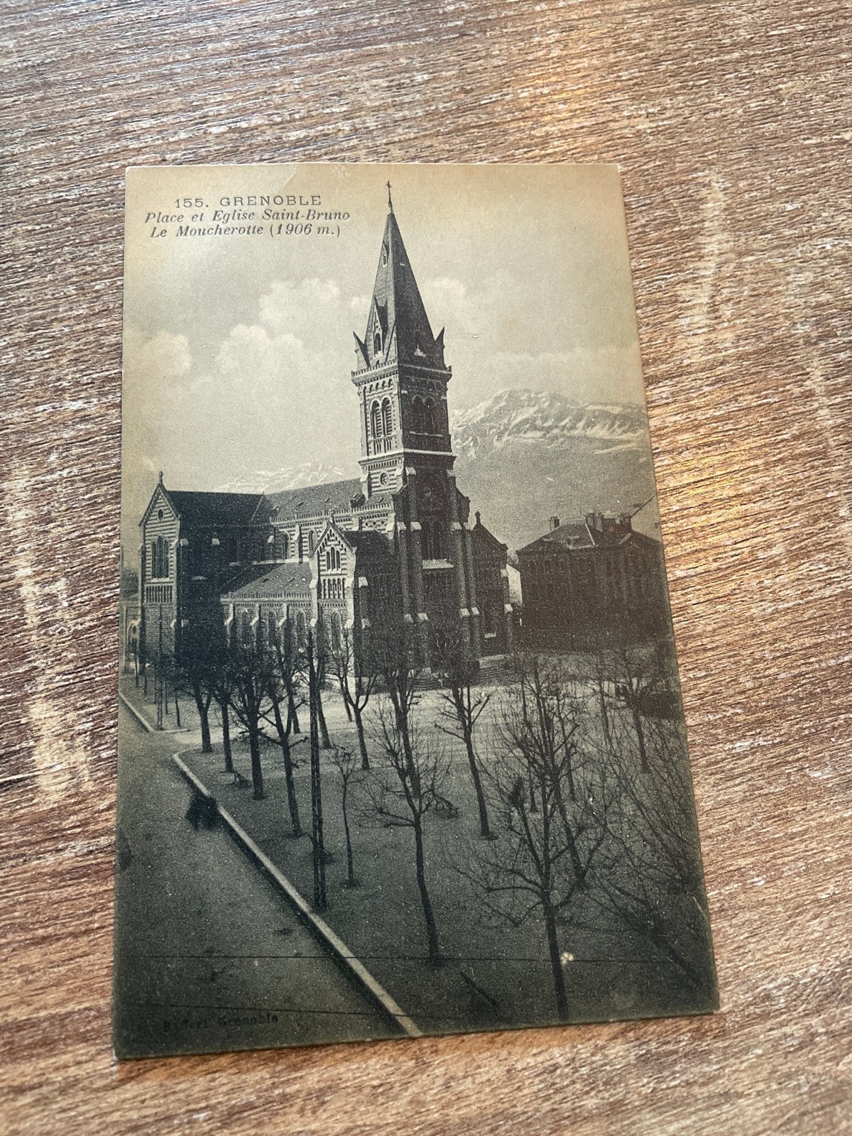 Oude Ansichtkaart Grenoble, Kerk Saint-Bruno (1900), Ophalen of Verzenden, Voor 1920, Gelopen, Gebouw