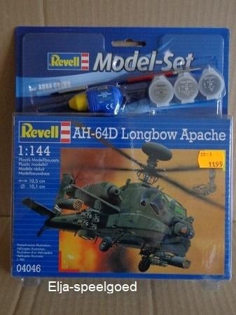 Revell 1:144 AH-64D Longbow Apache 64046 lijm verf modelbouw, 1:72 tot 1:144, Revell, Nieuw, Ophalen of Verzenden