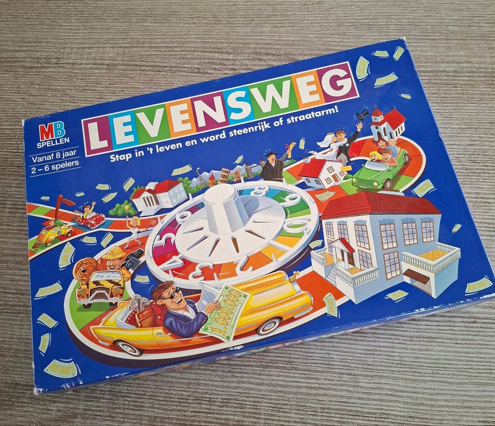 Levensweg Bordspel, Drie of vier spelers, Ophalen of Verzenden, Zo goed als nieuw, MB Spellen