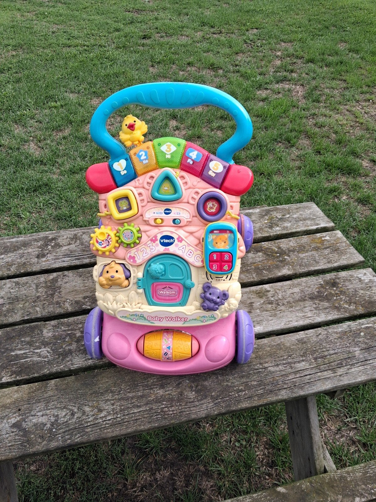VTech Baby Walker Roze - Loopstoel met Activiteitenpaneel, Ophalen, Gebruikt, Overige typen, Met licht