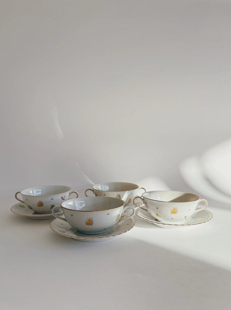 SET VAN 4 VINTAGE BOUILLON KOMMEN | WINTERLING, -, -, Ophalen of Verzenden, Kom(men)
