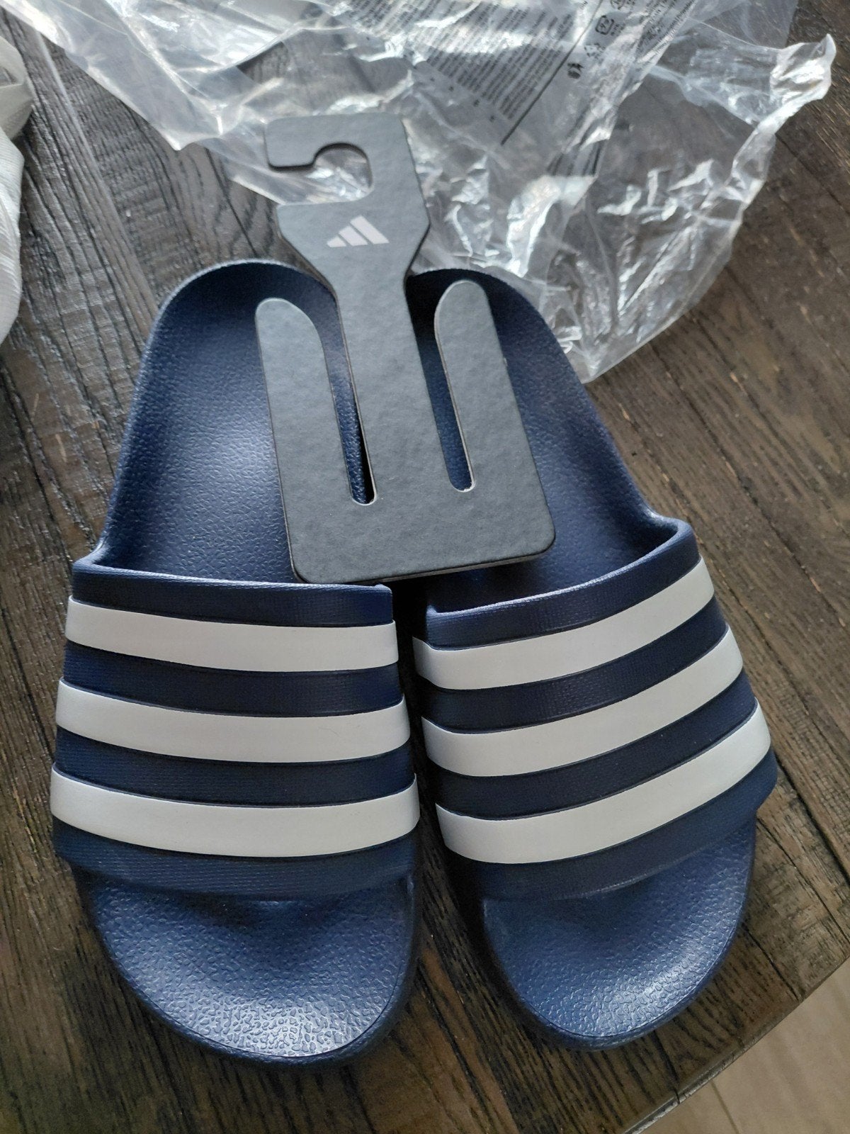adidas slippers maat 44, Blauw, Nieuw, Ophalen of Verzenden, Adidas
