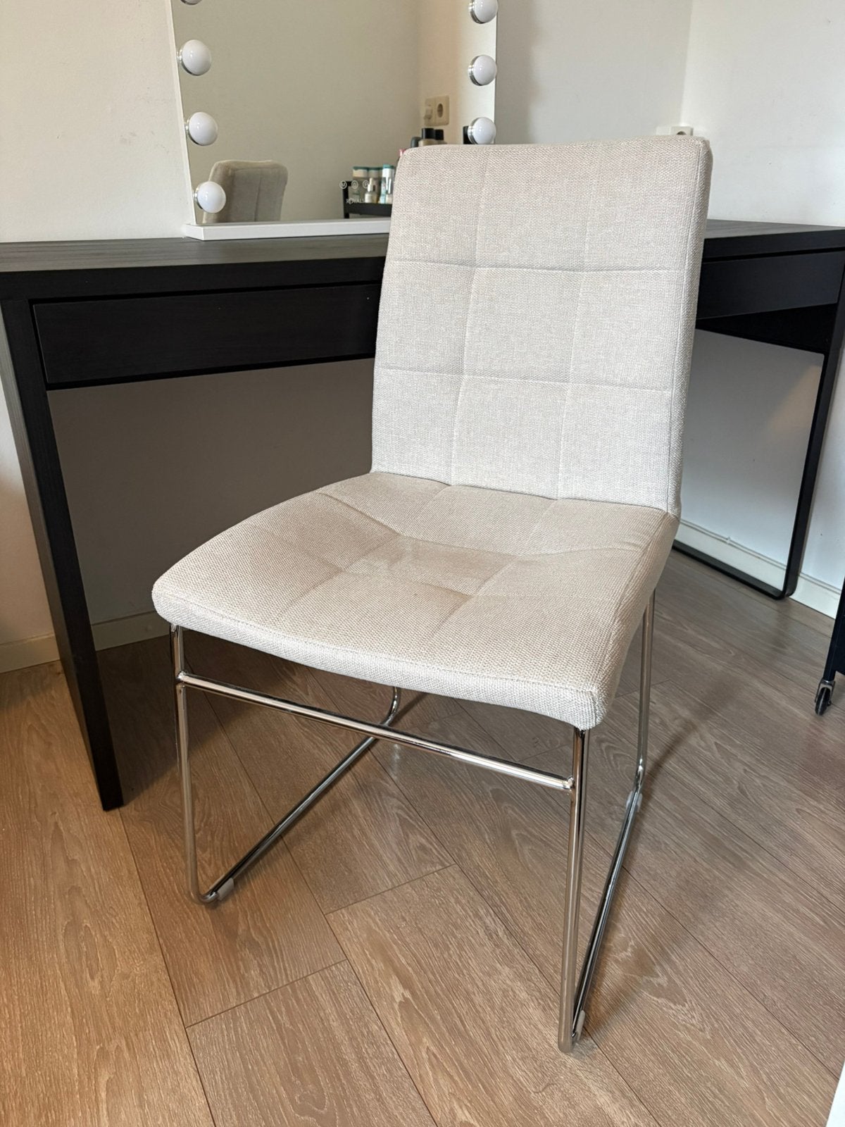 Jysk eetkamerstoel HAMMEL beige, Ophalen, Overige kleuren, Zo goed als nieuw, Eén
