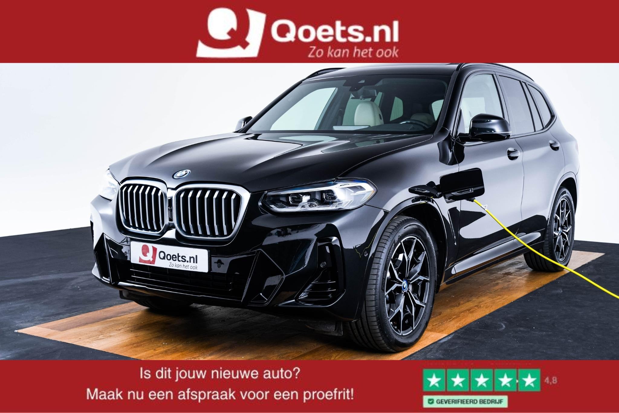BMW X3 xDrive30e M Sport - Panoramdak - Parking Assistant Pl, Gebruikt, 4 cilinders, Met garantie (alle), Zwart
