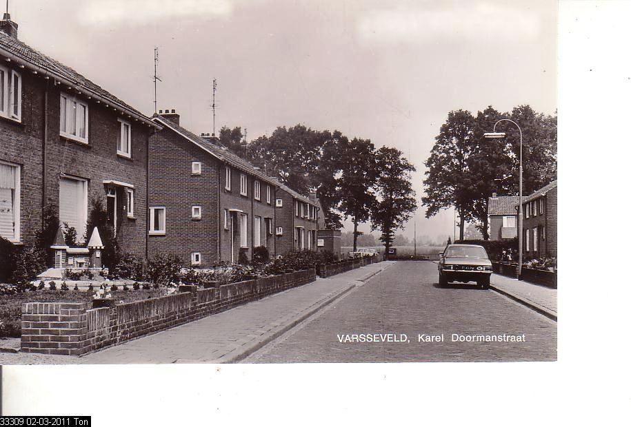 Ansichtkaart	Varsseveld	Karel Doormanstraat, Verzenden, 1940 tot 1960, Ongelopen, Gelderland