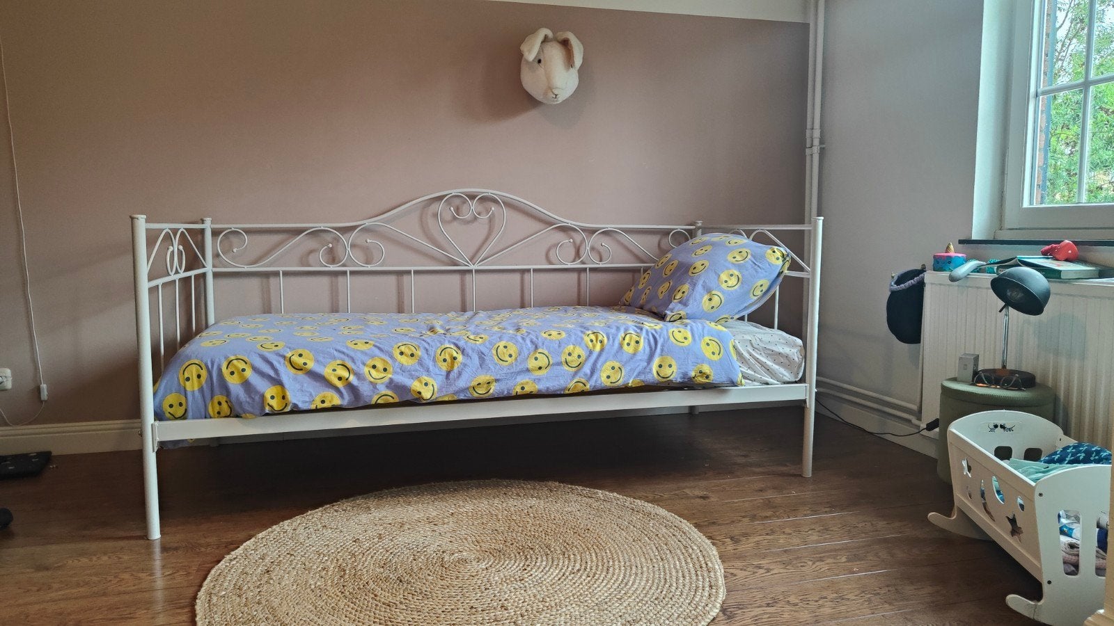 Compleet eenpersoonsbed 90x200 met matras en dekbed, Ophalen, 90 cm, Eenpersoons, Wit