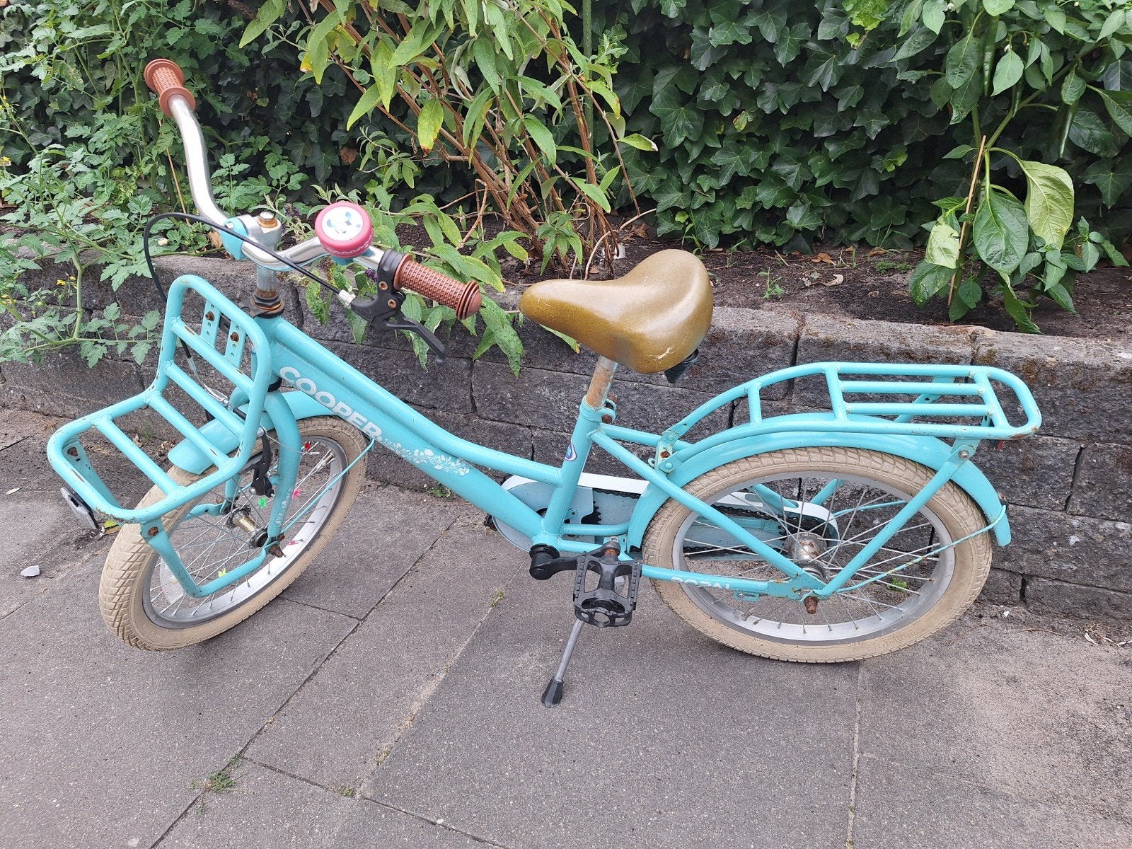 Cooper kinderfiets 18 inch - Lichtblauw, Ophalen, Velgrem, Cooper, 16 tot 20 inch
