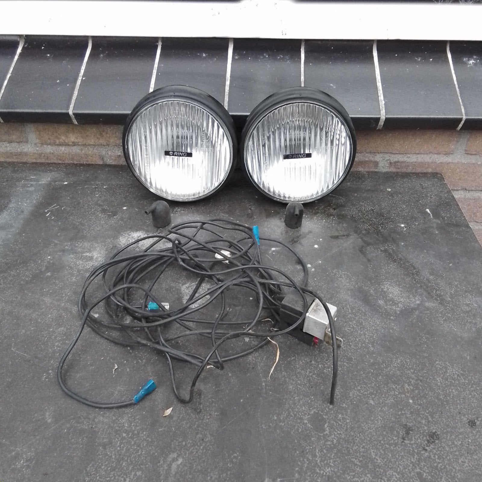 Set van 2 retro  Ring verstralers met bedrading, Auto-onderdelen, Ophalen of Verzenden, Gebruikt, Universele onderdelen