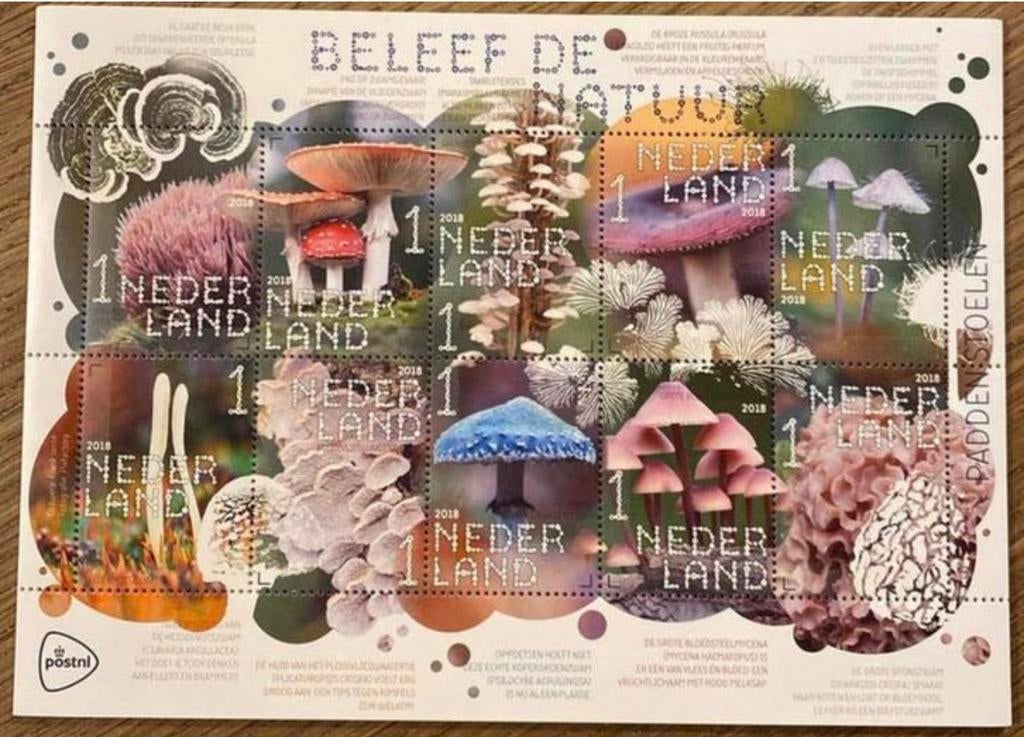 Postzegels pf. Beleef de natuur. Paddenstoelen, Ophalen of Verzenden, Na 1940, Postfris
