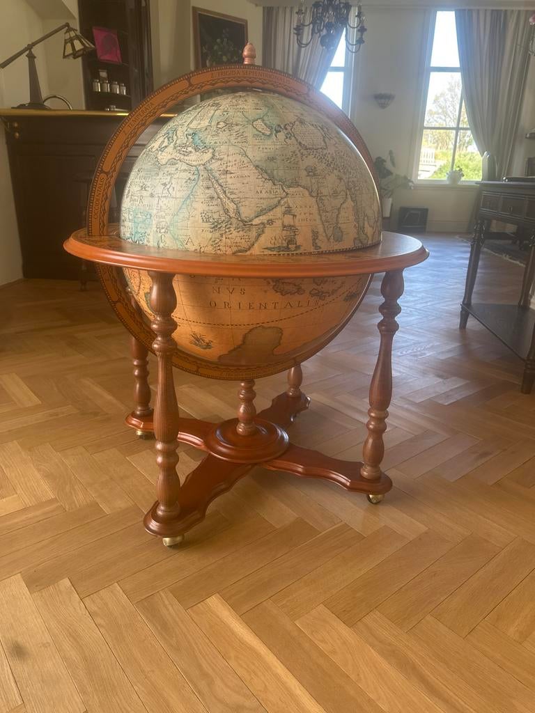 Zoffoli Bar Globe - Vintage Wereldbol met Drankkast, Huis en Inrichting, Woonaccessoires | Wereldbollen, Ophalen, Gebruikt