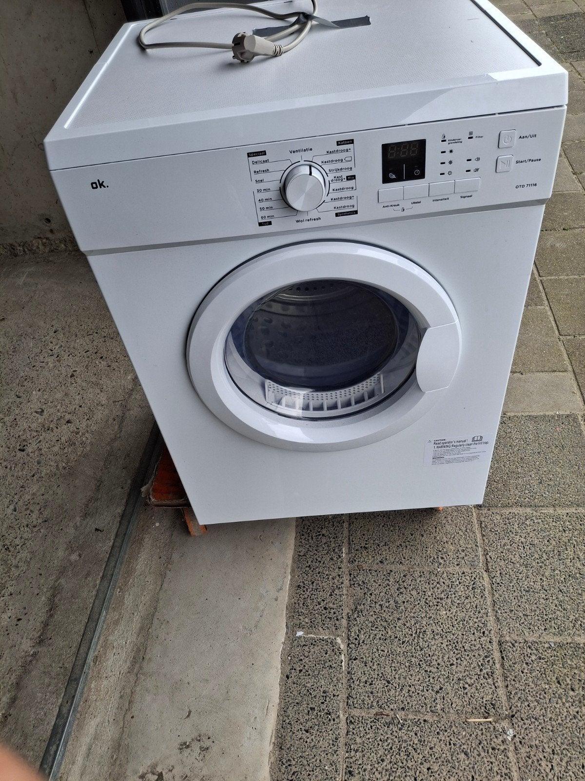 Wasdroger met lycht afvoer ZGAN, Witgoed en Apparatuur, Wasdrogers, 6 tot 8 kg, Luchtafvoer, Ophalen of Verzenden, Zo goed als nieuw