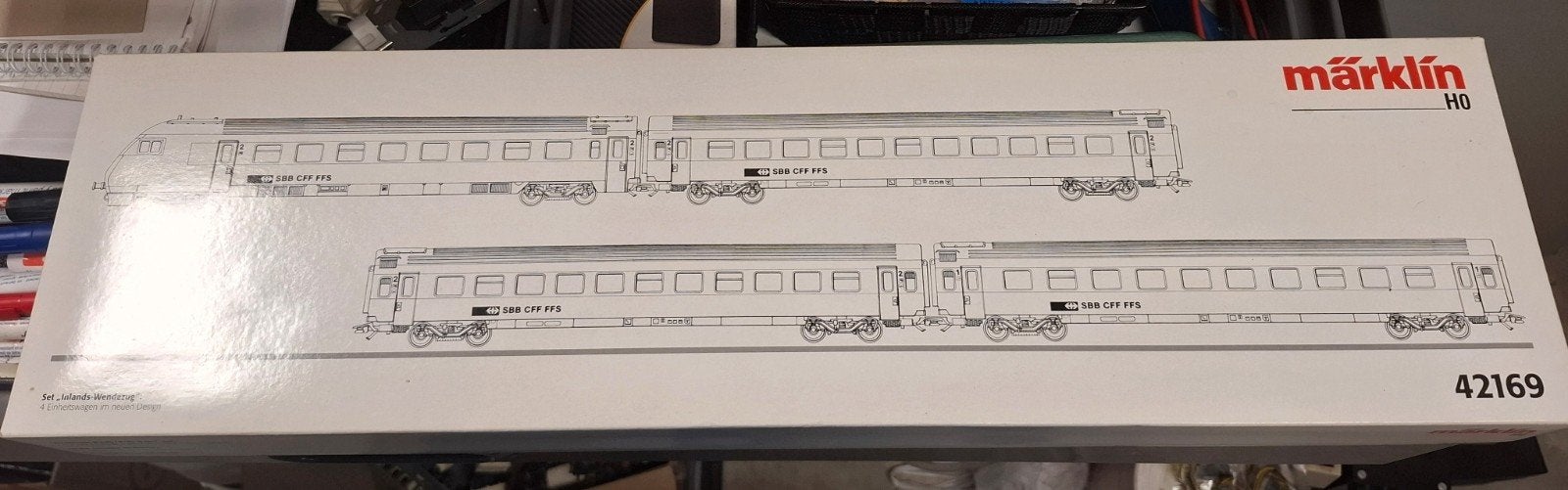 42169 sbb personen set met stuurstand in ovp, Wisselstroom, Wagon, Ophalen of Verzenden, Zo goed als nieuw