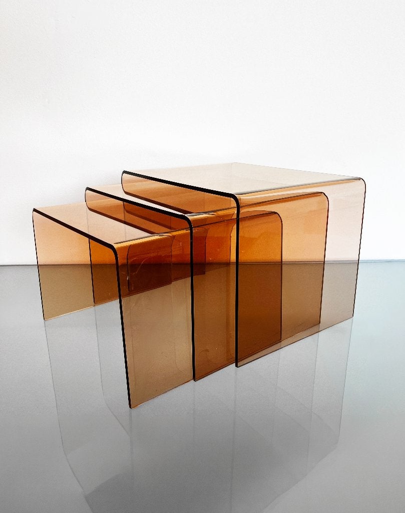 Vintage Roche Bobois Michel Dumas Mimiset salontafel, Kunststof, Gebruikt, 100 tot 150 cm, Rechthoekig