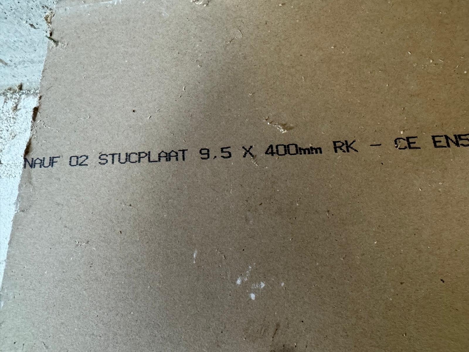 Knauf Stucplaat 9.5 x 400mm RK, Doe-het-zelf en Verbouw, Platen en Panelen, Ophalen, Gebruikt, Overige materialen, Minder dan 20 mm