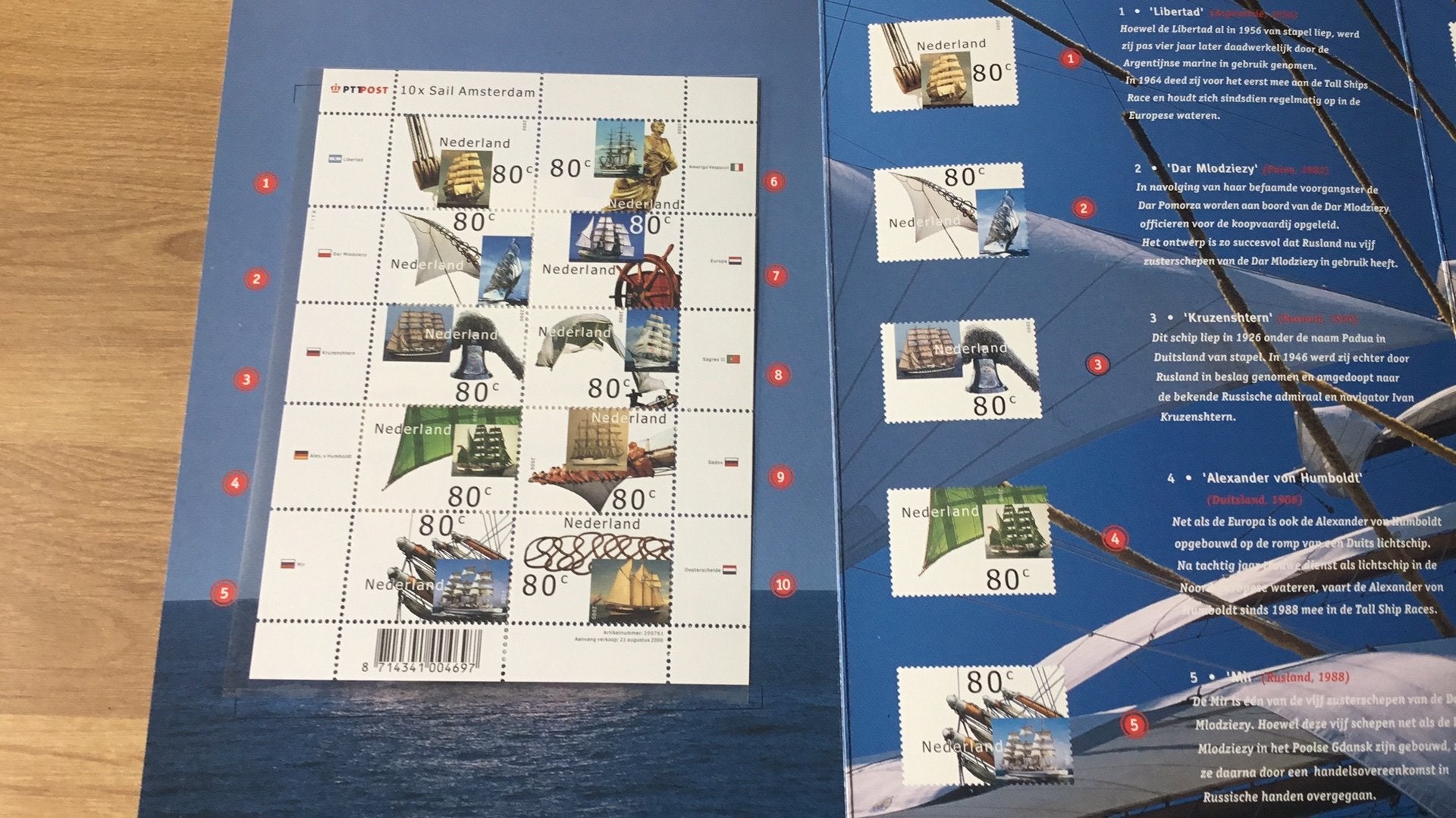 Mapje met velletje sail amsterdam, Postzegels en Munten, Postzegels | Nederland, Ophalen of Verzenden