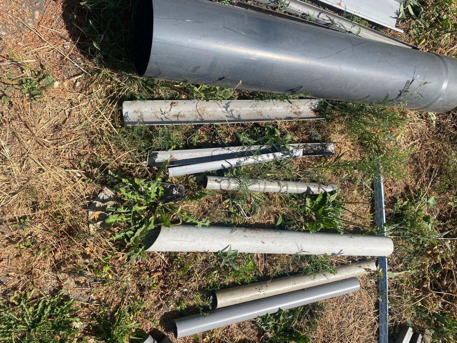 Diverse dakgoten en afvoerbuizen PVC, Ophalen, Afvoer, Gebruikt, Pvc