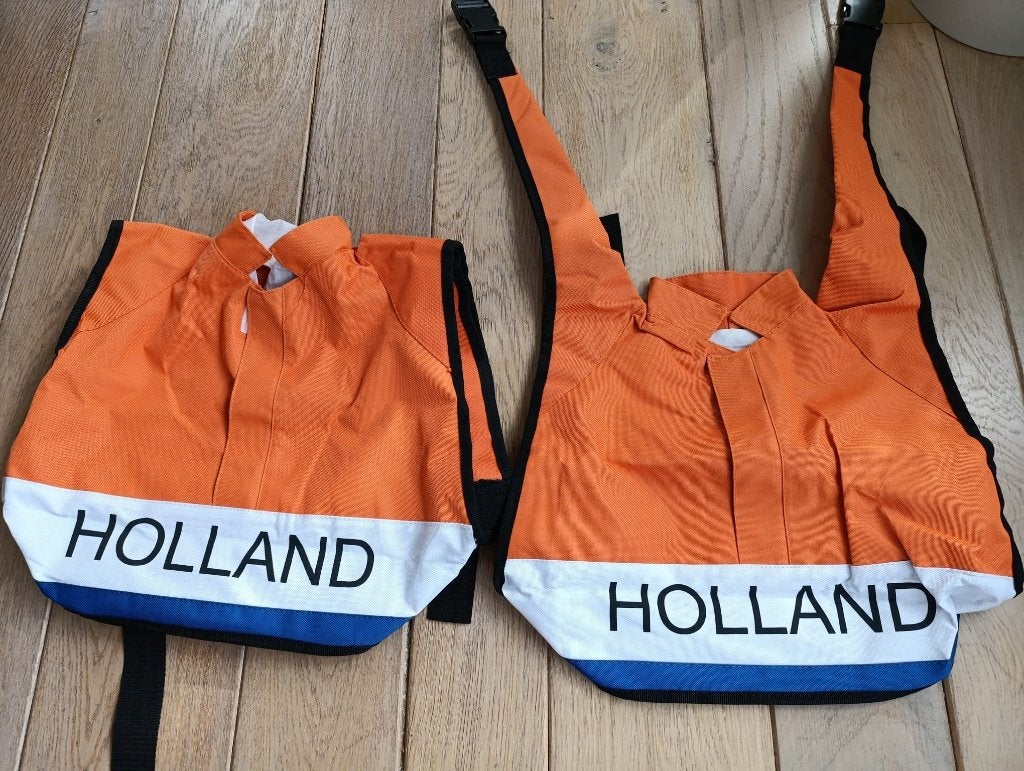 2 oranje tassen, rugtas, Ophalen of Verzenden, Nieuw, Overige merken, 30 tot 45 cm