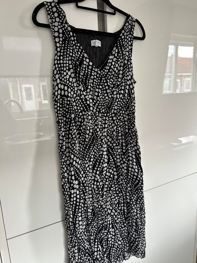 My Style Zwart wit jurk met stippen Maat 40 / L, Kleding | Dames, Ophalen of Verzenden, Gedragen, Maat 38/40 (M), Zwart