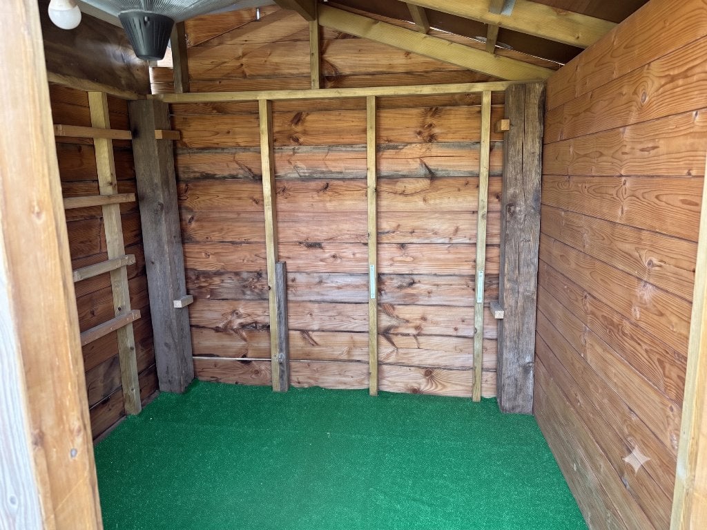 Houten schuurtje hout - gedemonteerd, Doe-het-zelf en Verbouw, Hout en Planken, Gebruikt, 25 tot 50 mm, 200 tot 250 cm, Plank