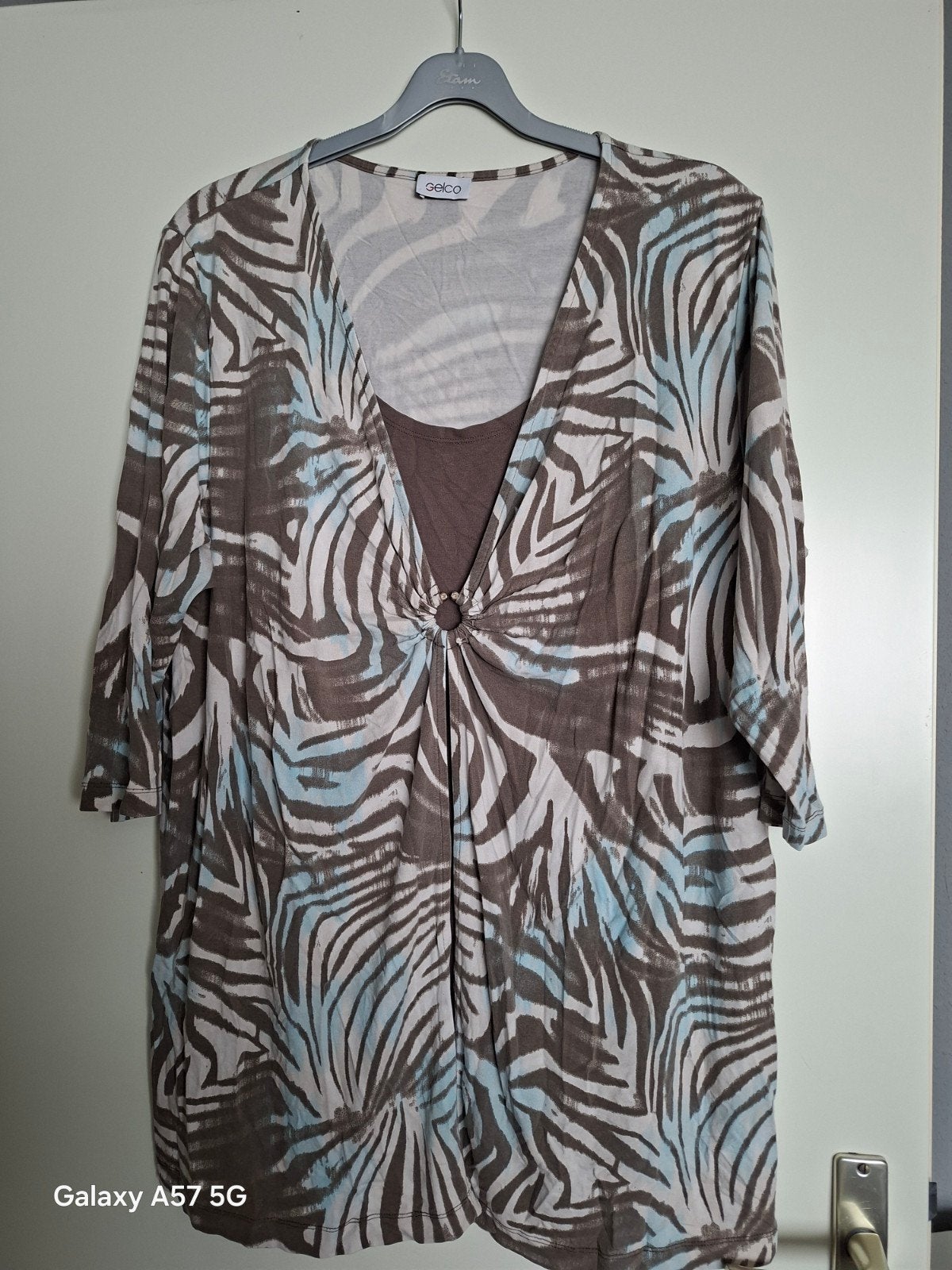 GELCO TUNIEK MT 48/50, Kleding | Dames, Verzenden, Zo goed als nieuw, Blauw, Blouse of Tuniek