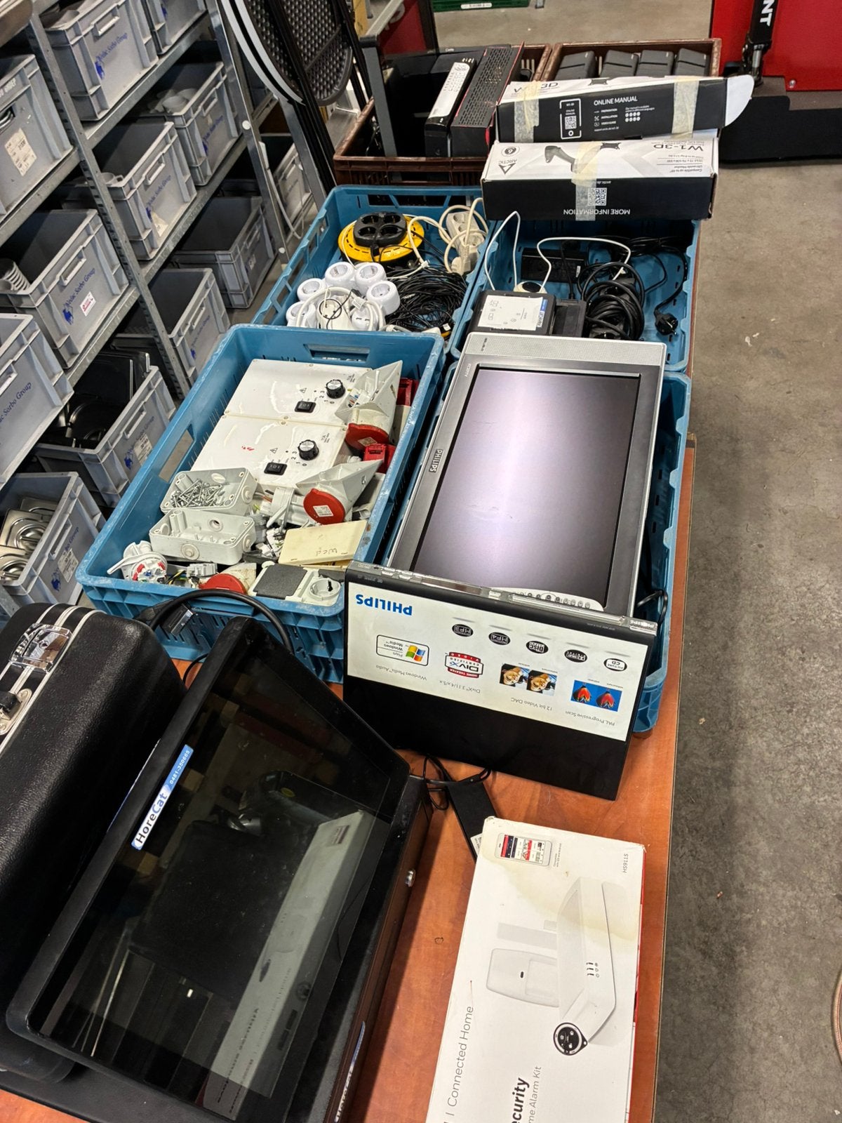 Te koop televisie camera kassa systeem boxen beveiliging, Ophalen, Zo goed als nieuw