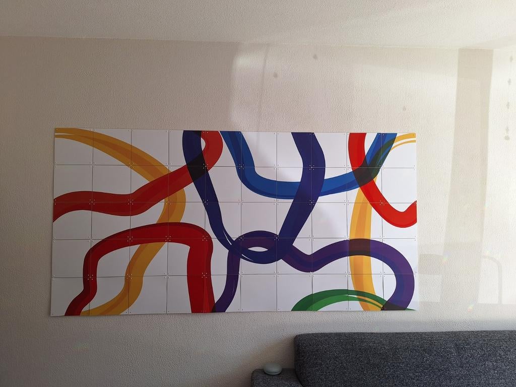 IXXI wanddecoratie met kleurrijke lijnen, Meerkleurig, Kunststof, Ophalen of Verzenden, Zo goed als nieuw