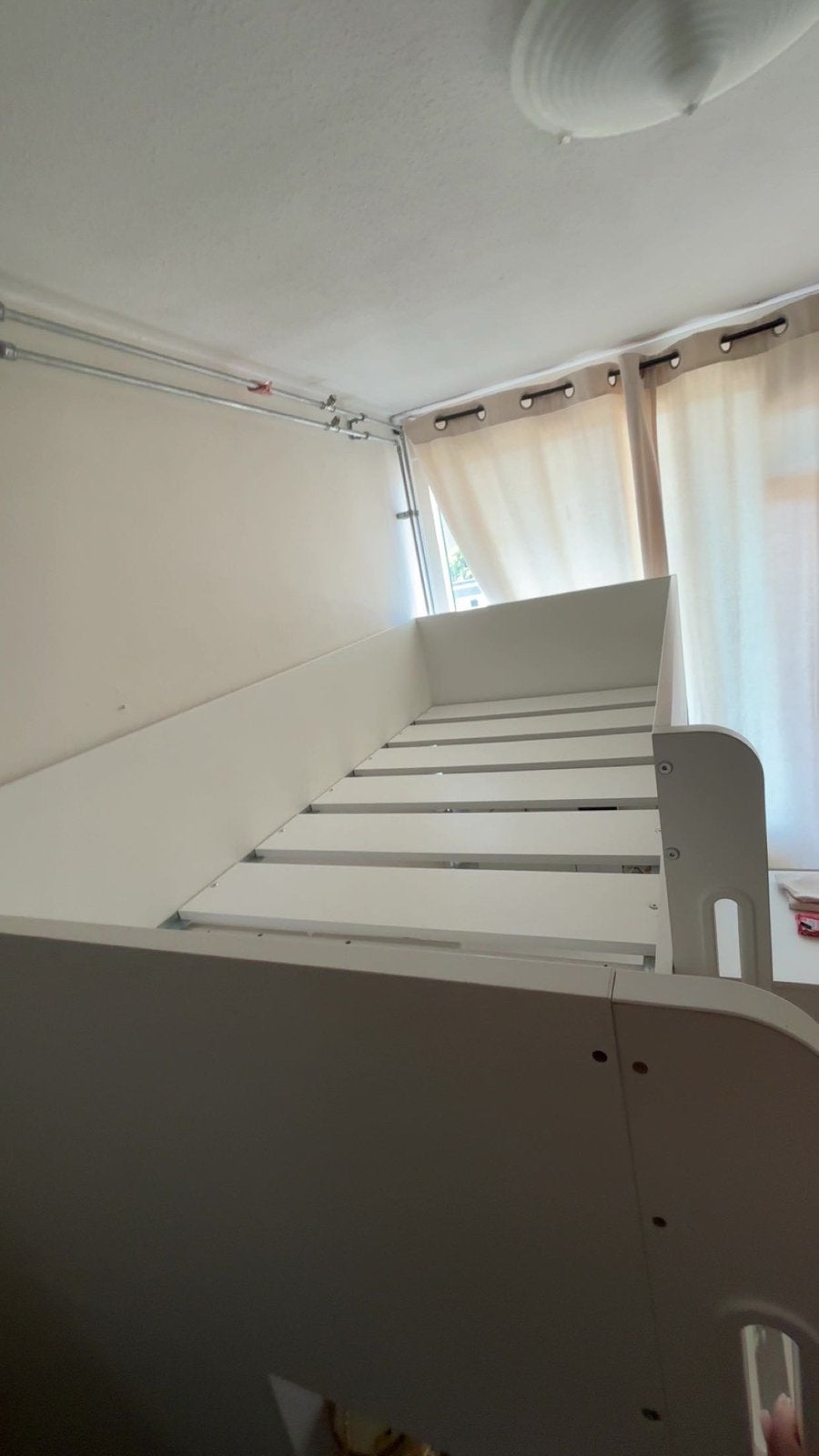 Stapelbed +bureau en kast, Ophalen, 90 cm, Eenpersoons, 160 tot 180 cm