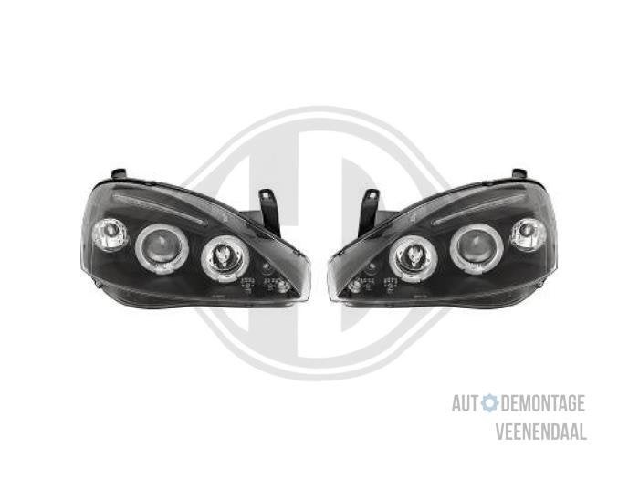 Koplampset links + rechts van een Opel Corsa, -, -, Opel, Nieuw