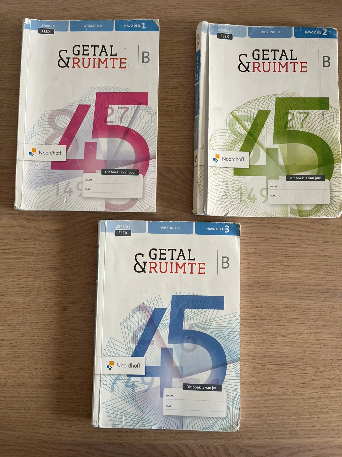 Wiskunde B 4 & 5 Havo Flex Boeken getal & ruimte 12de Editie, Ophalen of Verzenden, Zo goed als nieuw, HAVO, Wiskunde B