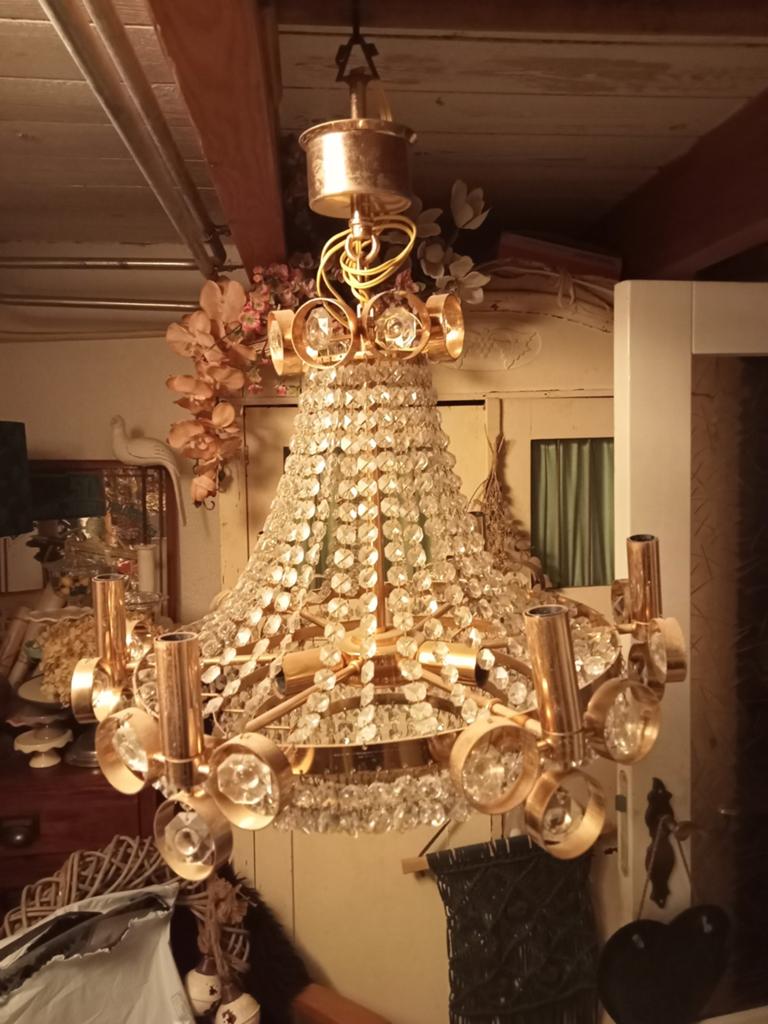 Brocante kroonluchter., Ophalen