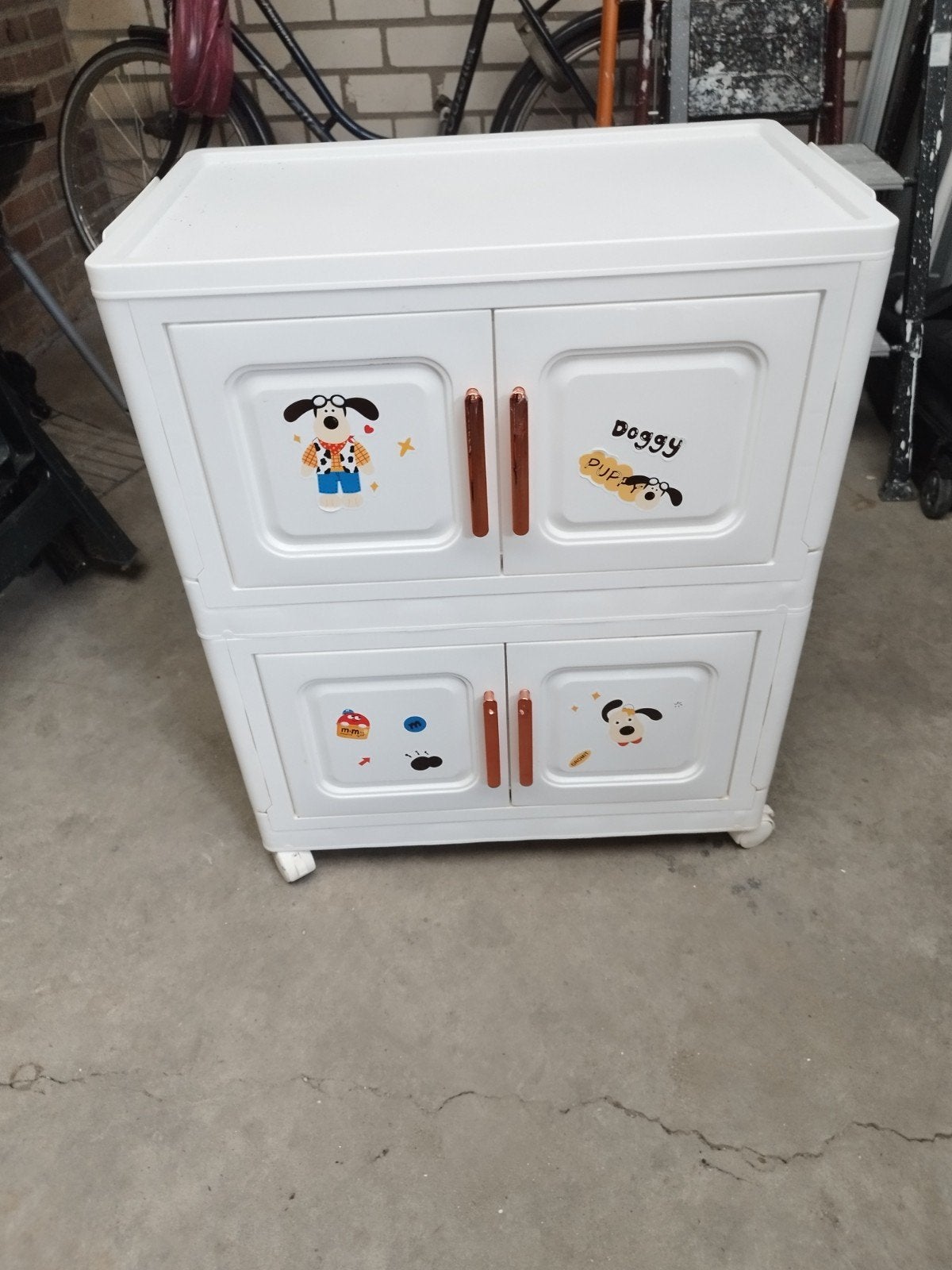Kleine kunststof kast met leuke opdruk, Ophalen of Verzenden, Gebruikt