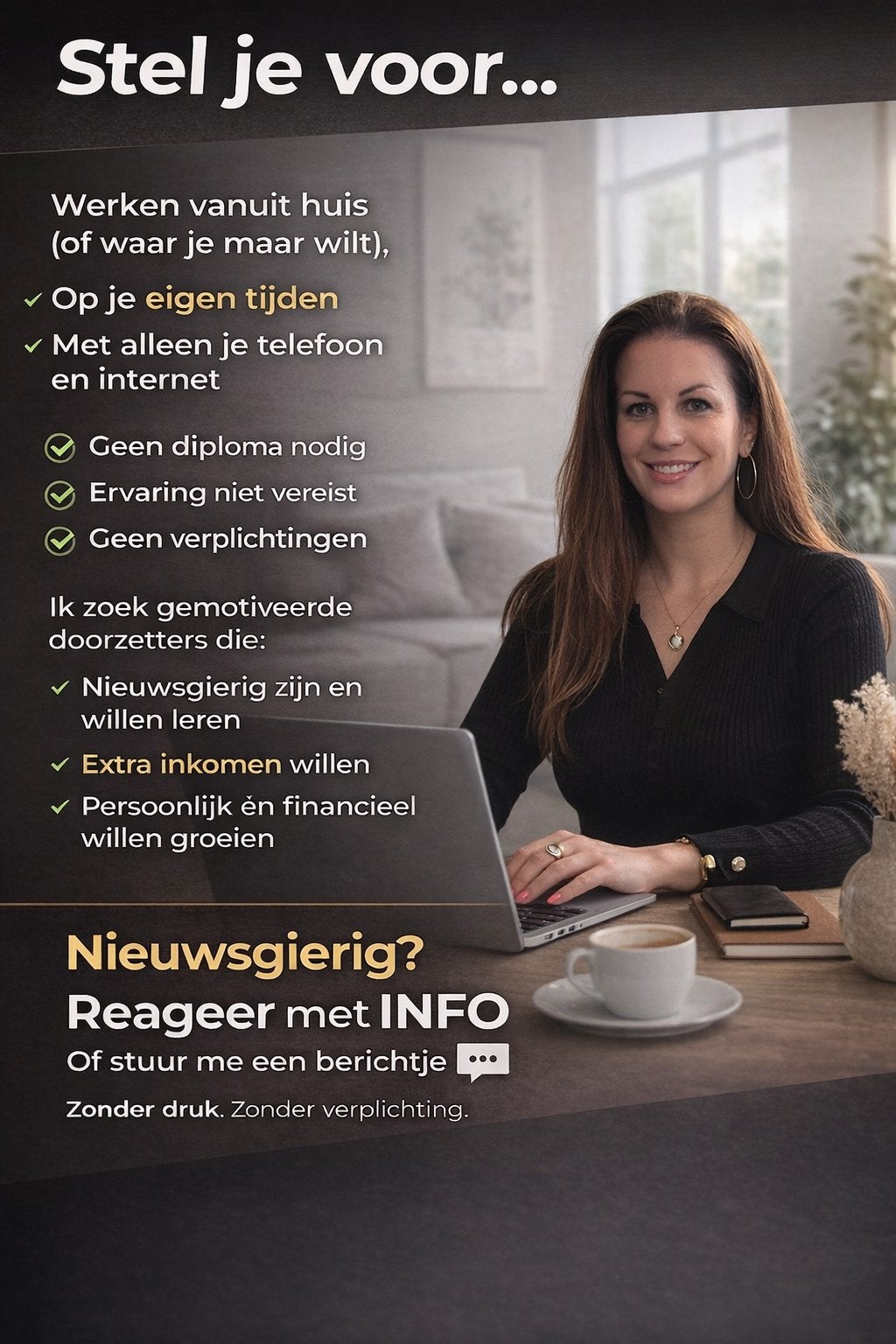 Thuiswerken op jouw voorwaarde,  extra inkomen geen ervaring