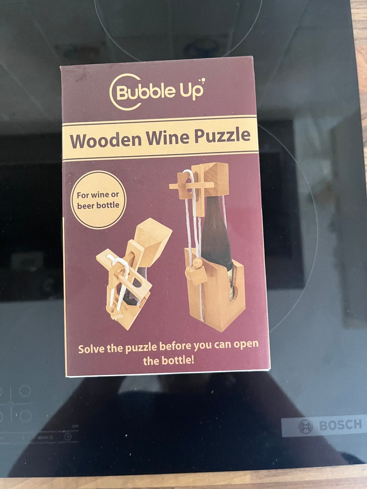 Houten fles Puzzel, Ophalen of Verzenden, Minder dan 500 stukjes, Gebruikt, Overige typen
