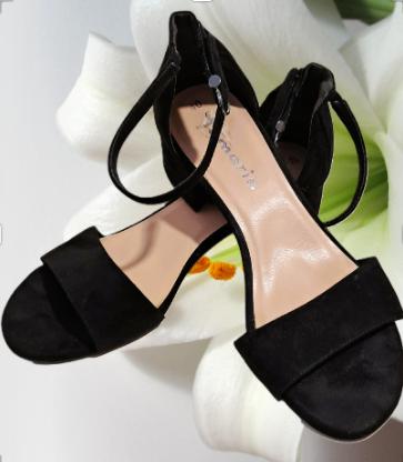 TAMARIS 🌞suède look sandalen dichte hiel zwart mt 40, Tamaris, Verzenden, Zwart, Sandalen of Muiltjes