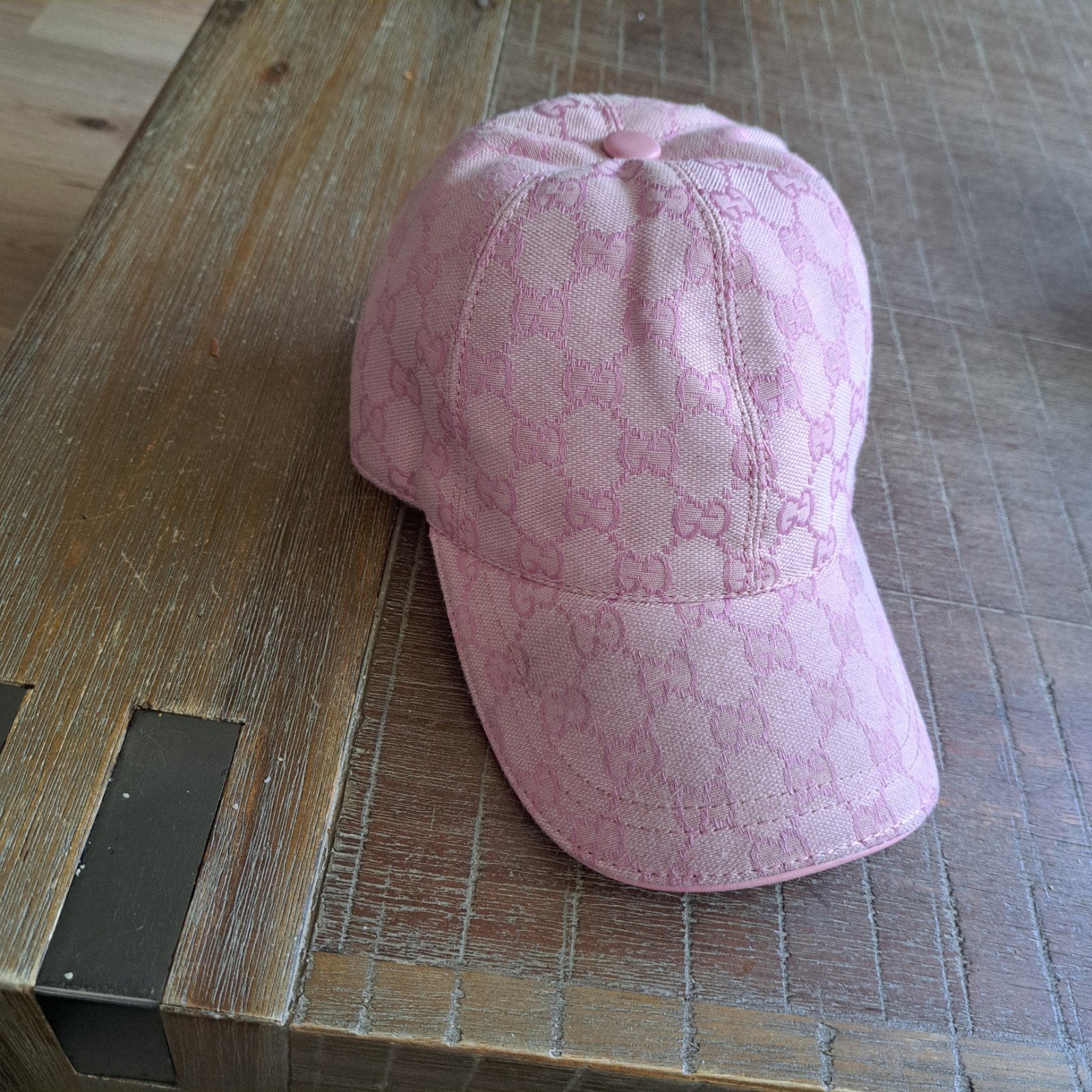 Roze Gucci Pet - GG Canvas Baseball Cap, Gedragen, One size fits all, Ophalen of Verzenden, Pet