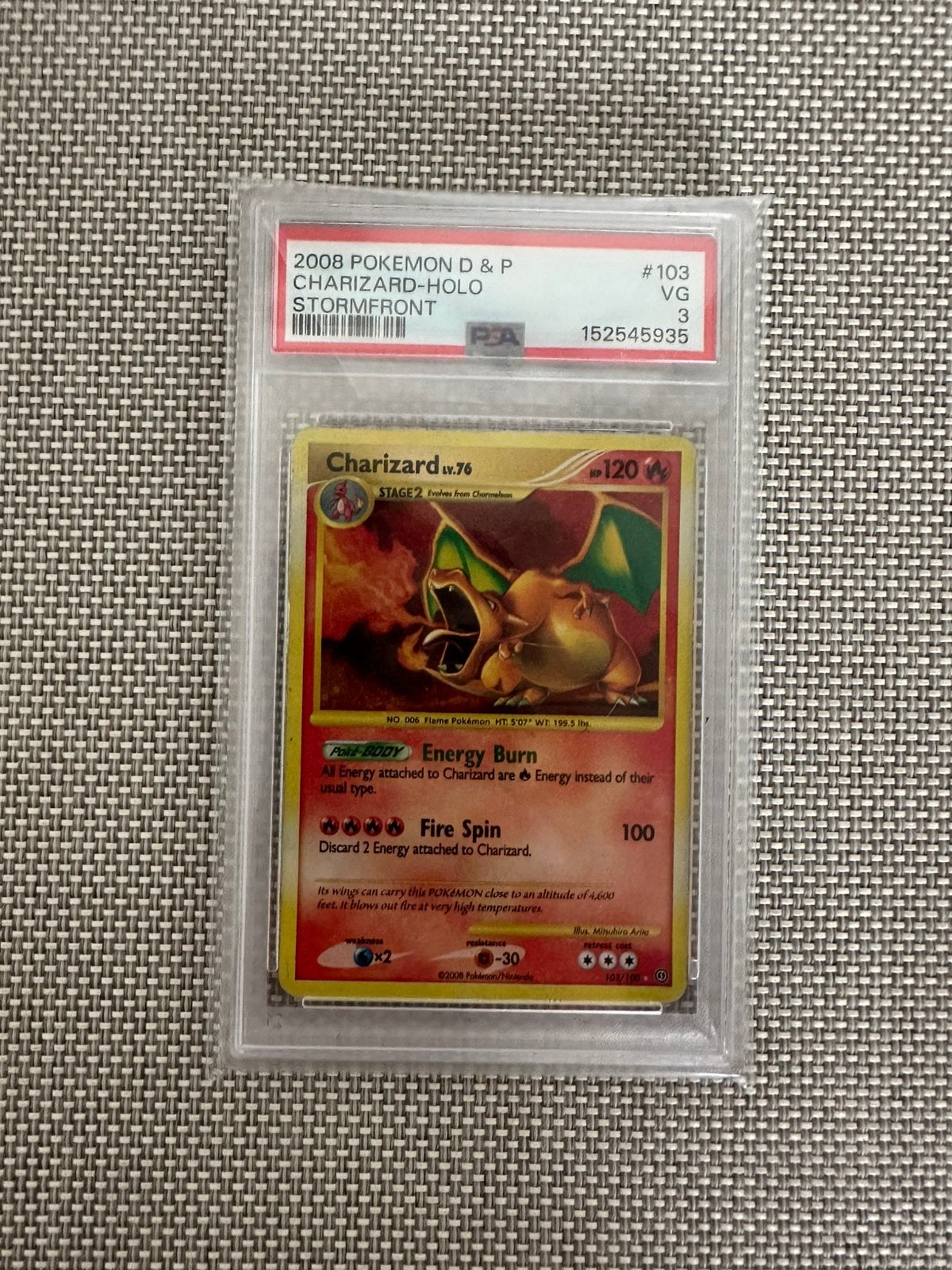 Charizard Stormfront PSA 3 #103, Ophalen, Zo goed als nieuw