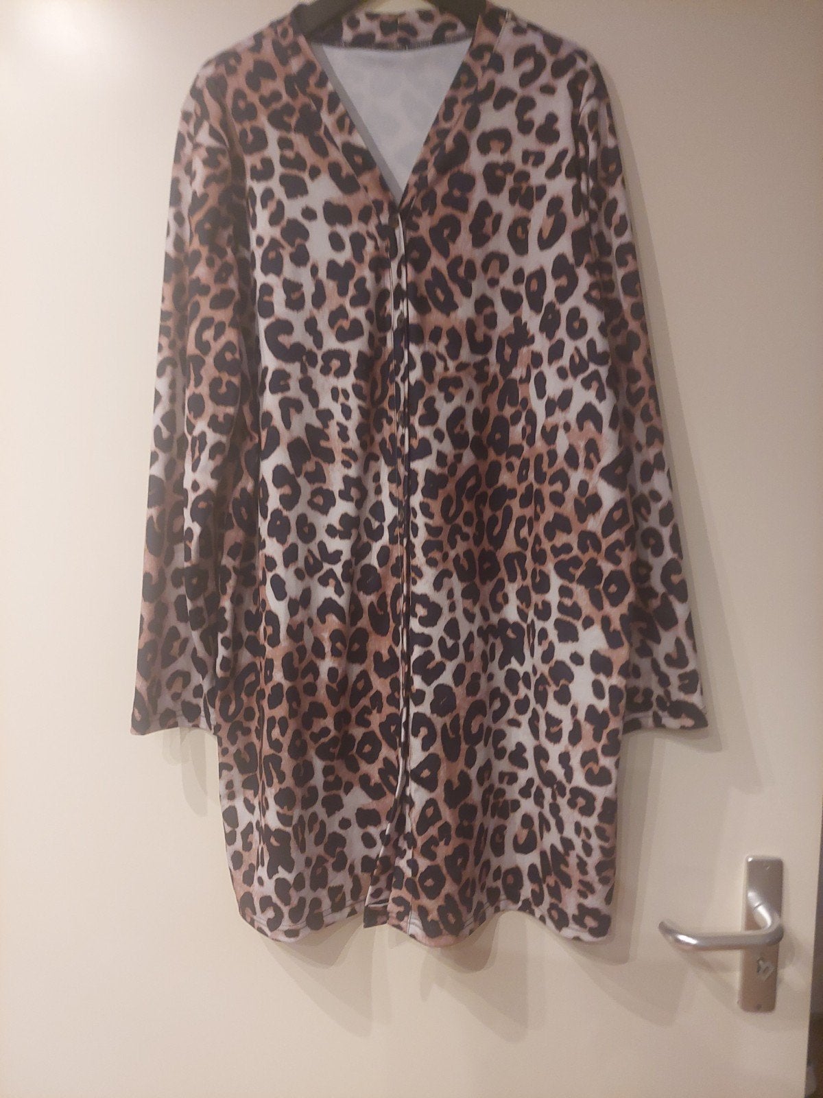 Panterprint Blazer & Lange Blouse Jurk - Maat XL, Meerkleurig, Maat 46/48 (XL) of groter, Ophalen of Verzenden, Gedragen