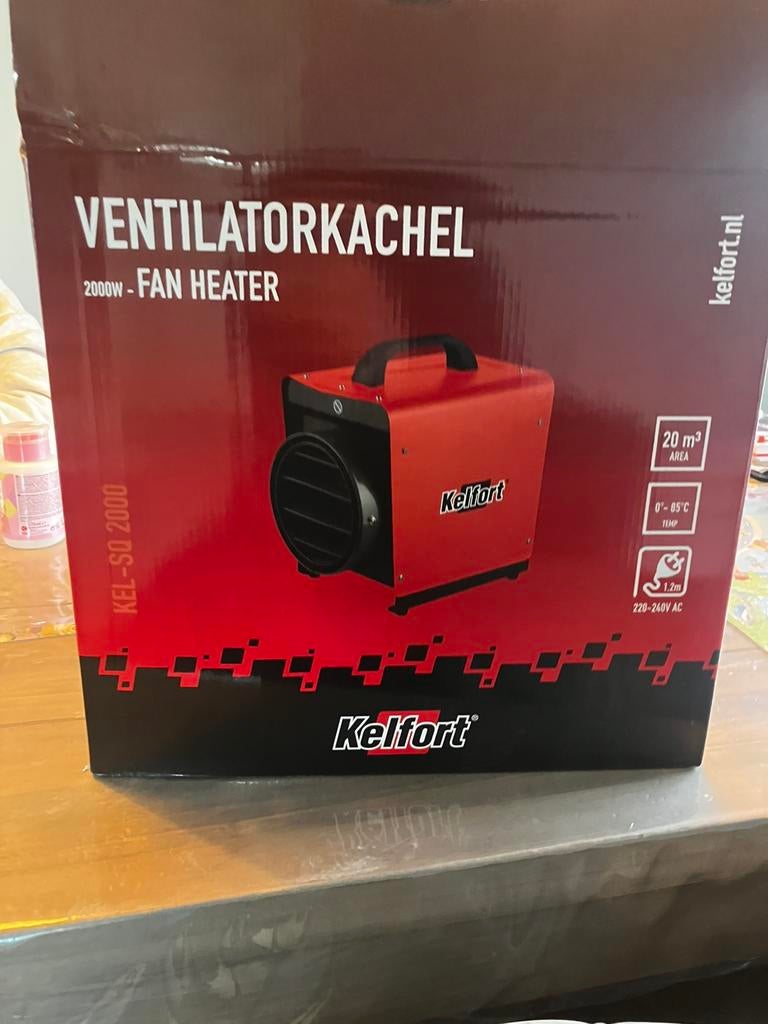Kelfort ventilator kachel 2000w, Ophalen, Overige soorten, Elektrisch, Nieuw