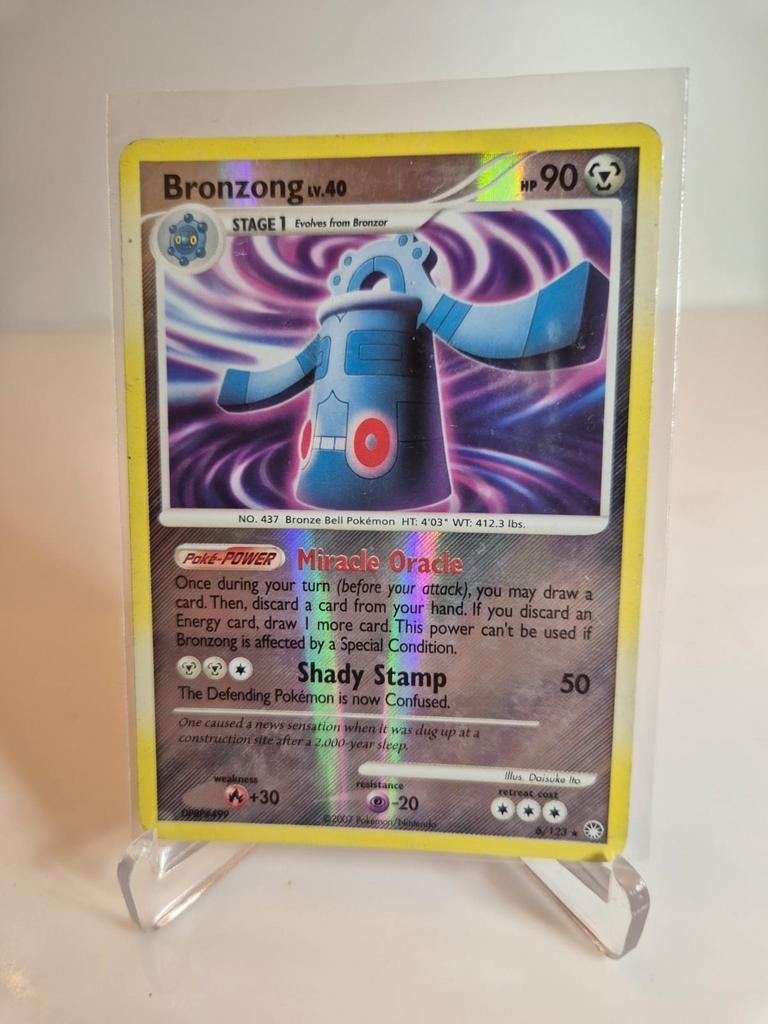 POKEMON KAART; BRONZONG LV.40, 6/123, REVERSE HOLO, Ophalen of Verzenden, Zo goed als nieuw