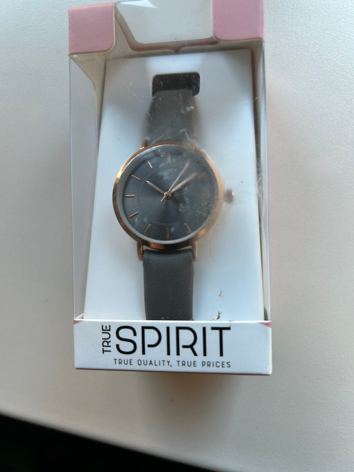 Grijze horloge met rose goud kleur nieuw, Ophalen of Verzenden, Zo goed als nieuw, Staal, Overige merken