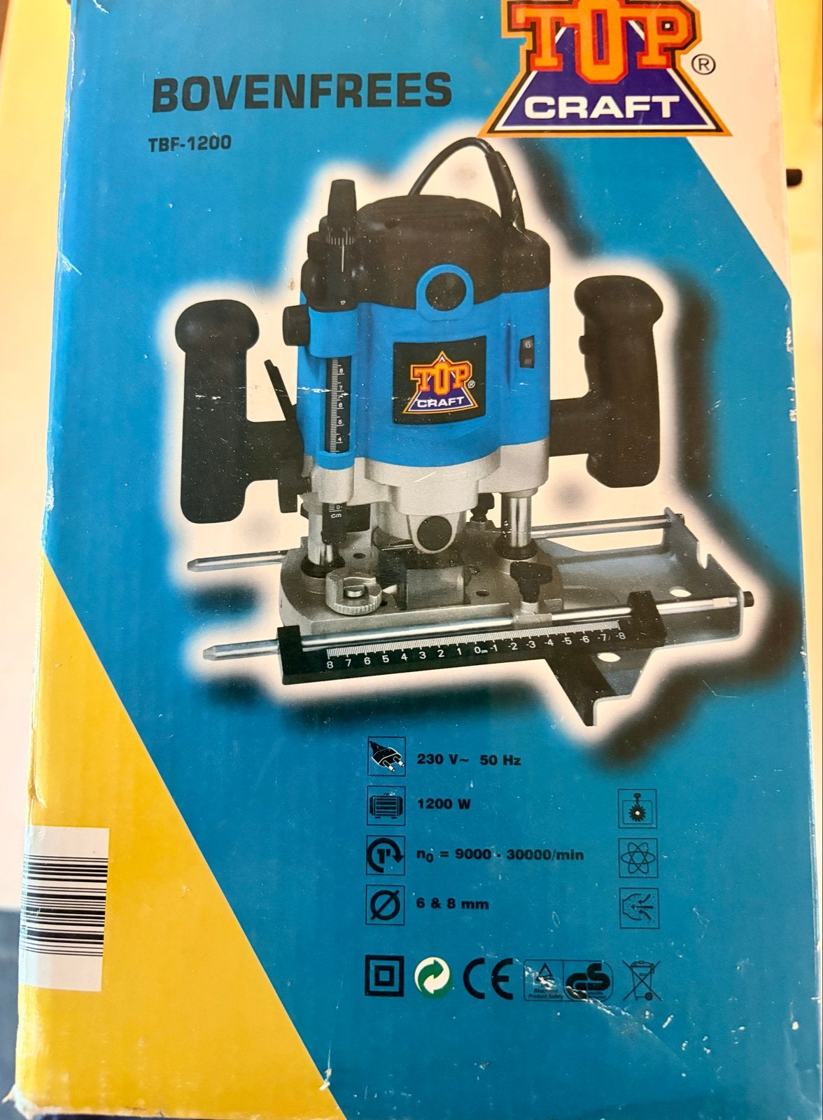 Top Craft Bovenfrees TBF-1200 met frezenset, Ophalen of Verzenden, Gebruikt, Elektrisch, Bovenfrees