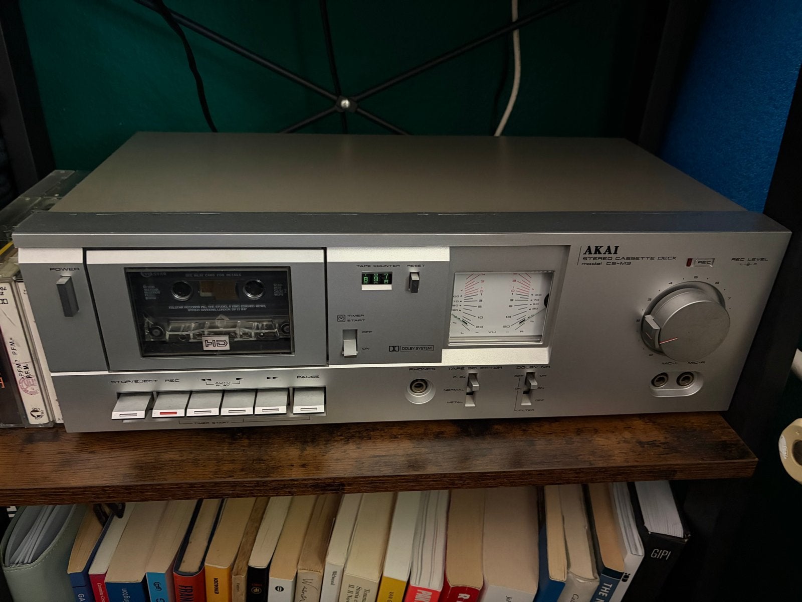 Akai Stereo Cassette Deck CS-M02 - Vintage Cassettedeck, Ophalen, Enkel, Akai, Tiptoetsen