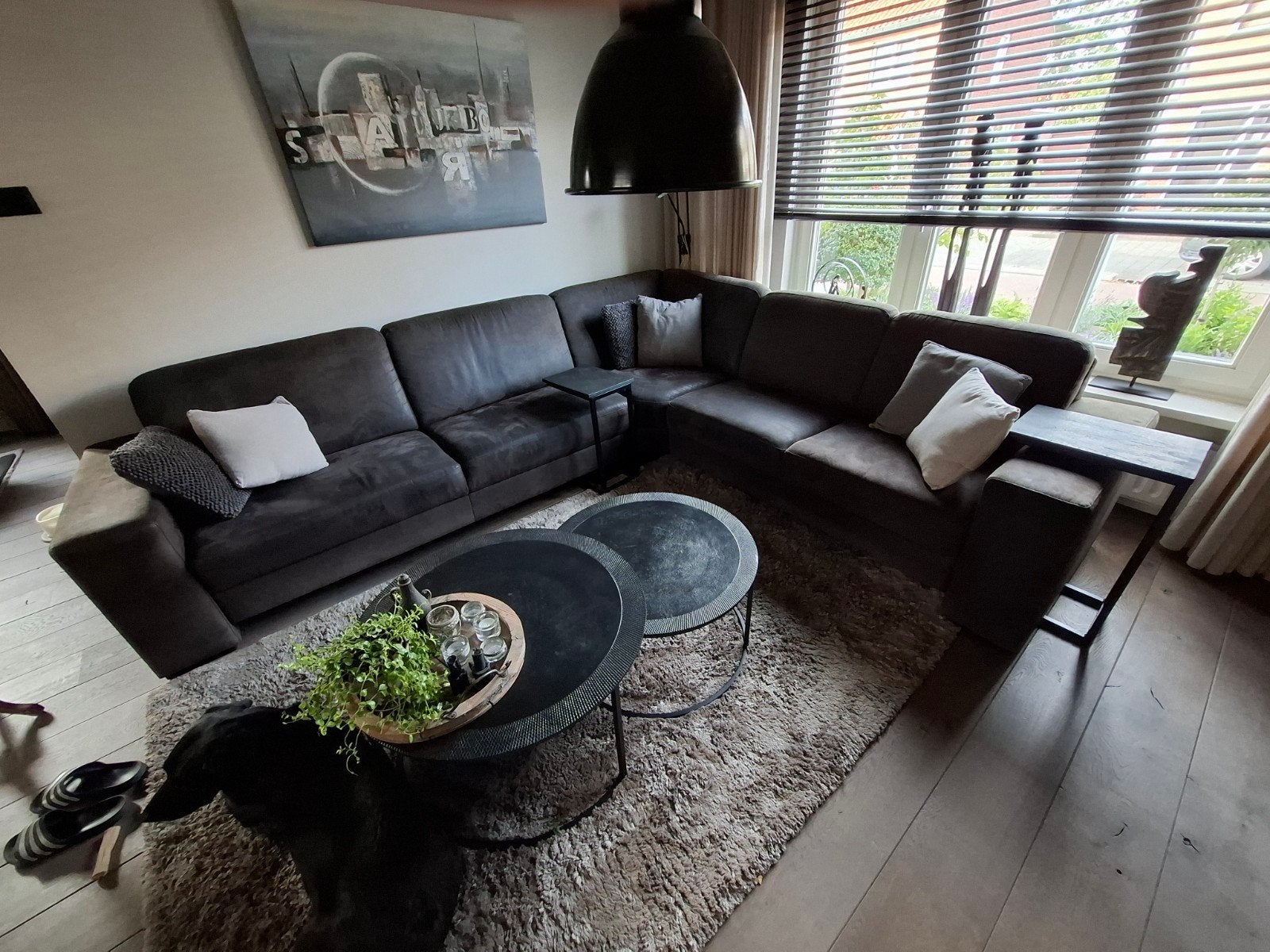 Ruime hoekbank 300x270cm - Comfortabel en stijlvol, Huis en Inrichting, Gebruikt, Hoekbank, 300 cm of meer, Ophalen of Verzenden